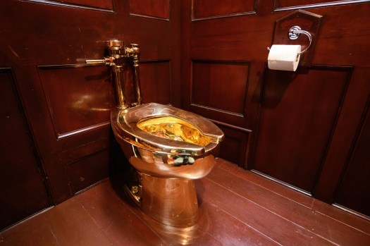 Golden toilet