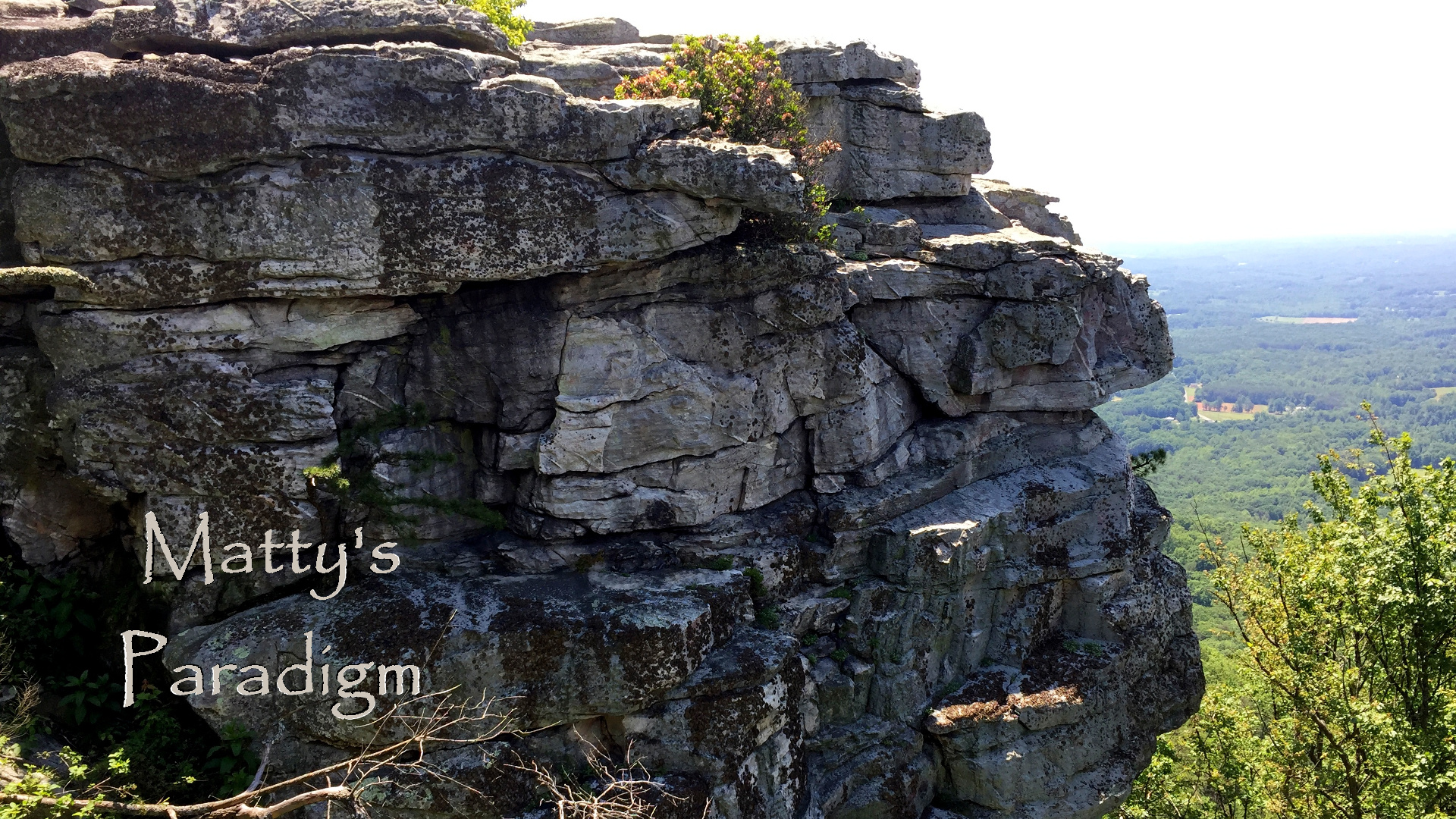 Rock outcrop at Pilot Mountain State Park, Winston-Salem, North Carolina