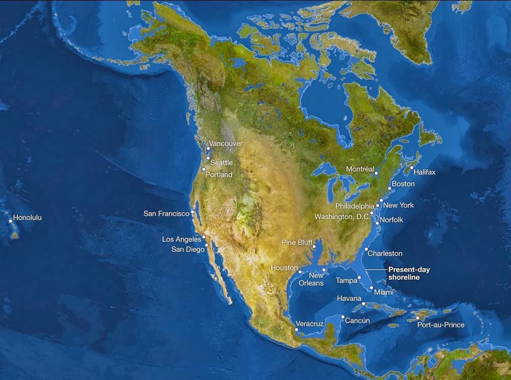 Image showing projected sea level rise around the USA