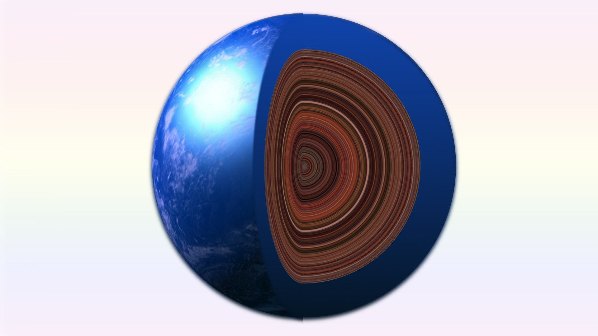 Planet earth on the second day as concentric layers of sediment around a gravitational singularity