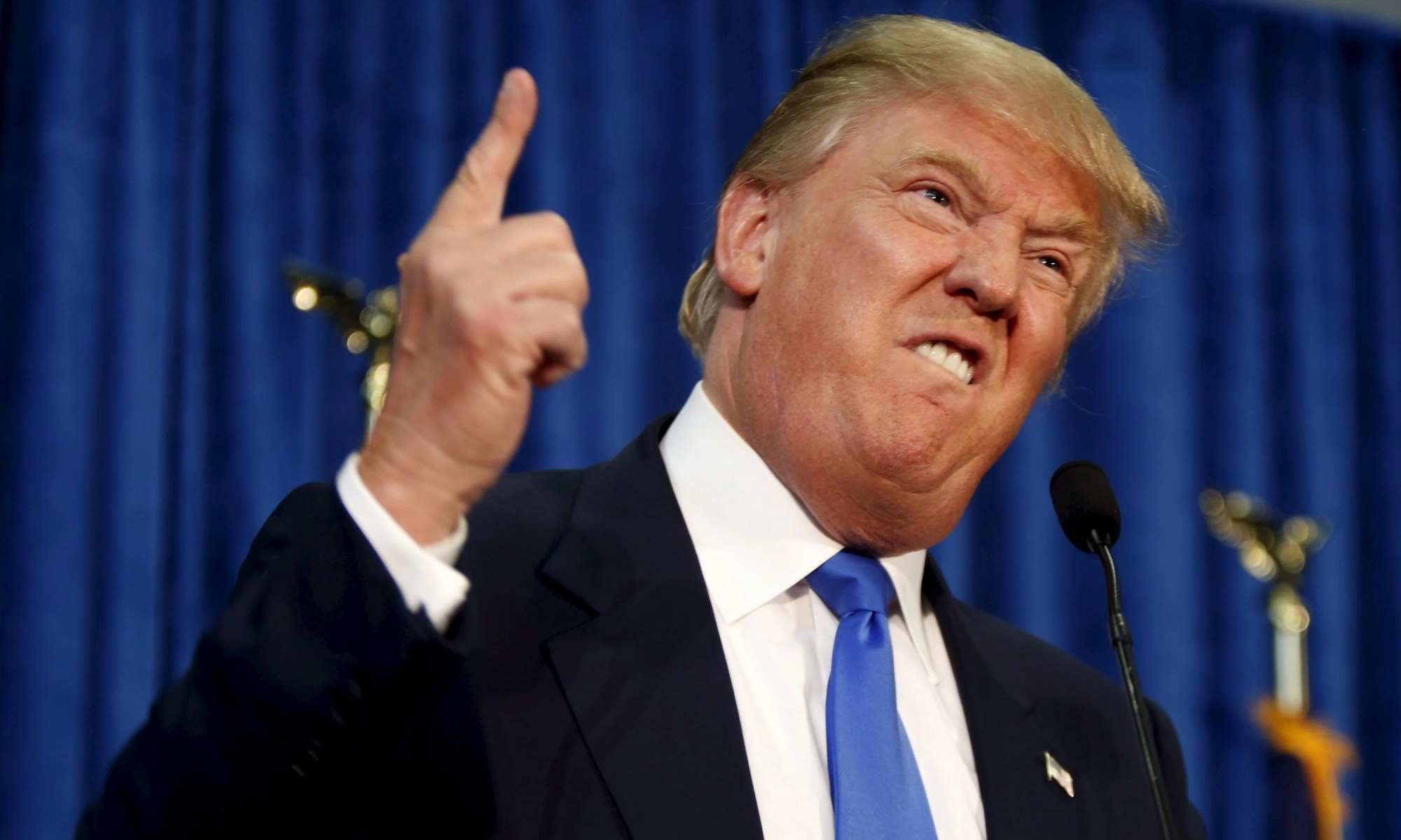 Donald Trump acting like a reprobate